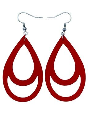 Faux Leather Dangle Earrings Fashion Jewelry
